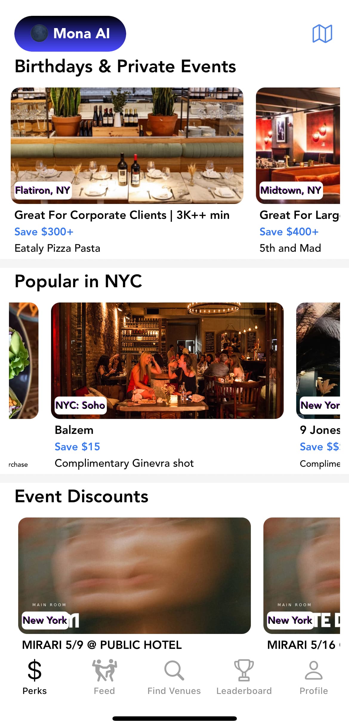 Wolfie Private Events Interface